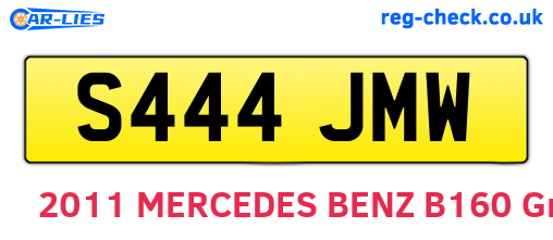 S444JMW are the vehicle registration plates.