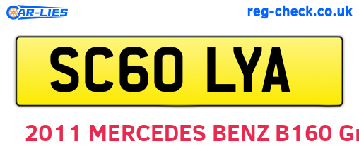 SC60LYA are the vehicle registration plates.