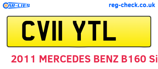 CV11YTL are the vehicle registration plates.