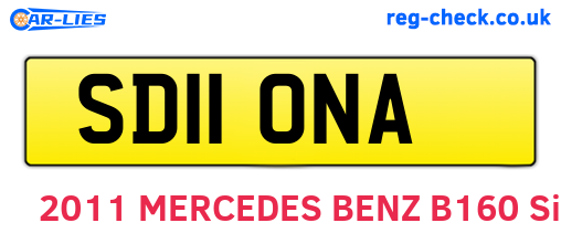 SD11ONA are the vehicle registration plates.