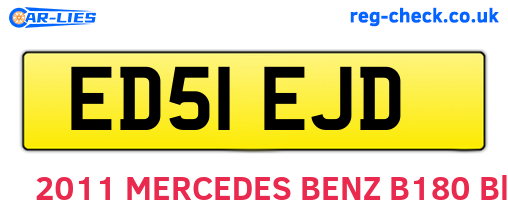 ED51EJD are the vehicle registration plates.