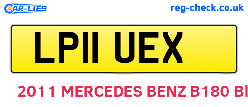 LP11UEX are the vehicle registration plates.