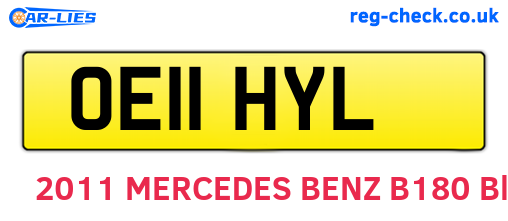 OE11HYL are the vehicle registration plates.
