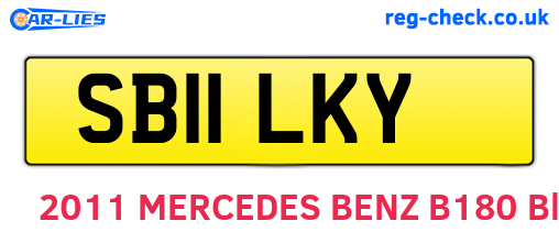 SB11LKY are the vehicle registration plates.