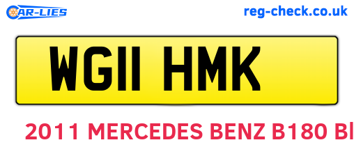 WG11HMK are the vehicle registration plates.