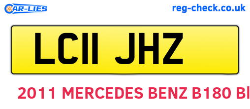 LC11JHZ are the vehicle registration plates.
