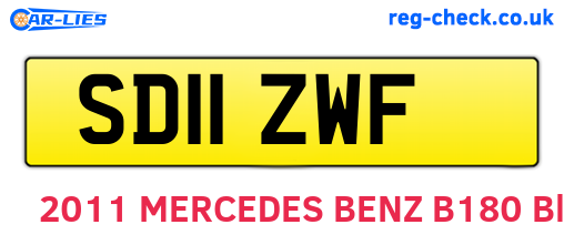 SD11ZWF are the vehicle registration plates.
