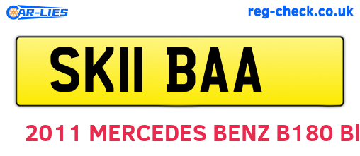 SK11BAA are the vehicle registration plates.