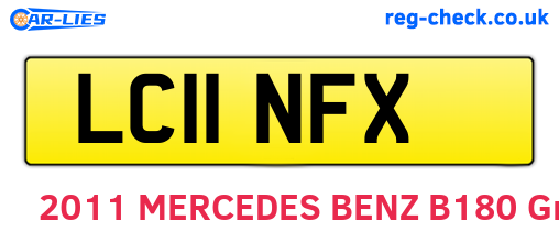 LC11NFX are the vehicle registration plates.