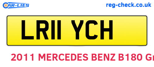 LR11YCH are the vehicle registration plates.