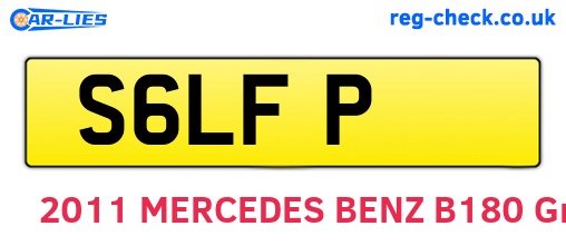 S6LFP are the vehicle registration plates.