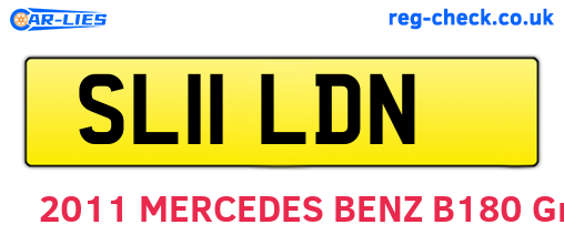 SL11LDN are the vehicle registration plates.