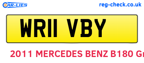 WR11VBY are the vehicle registration plates.