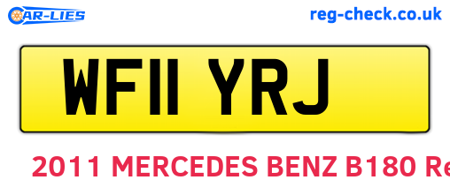 WF11YRJ are the vehicle registration plates.