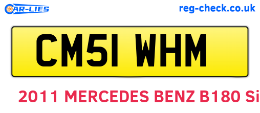 CM51WHM are the vehicle registration plates.