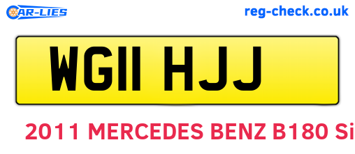 WG11HJJ are the vehicle registration plates.