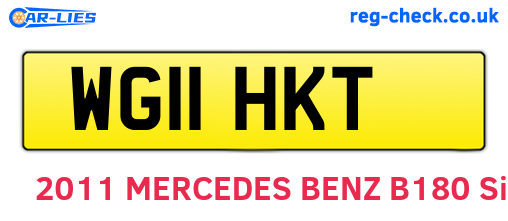 WG11HKT are the vehicle registration plates.