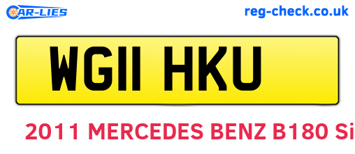 WG11HKU are the vehicle registration plates.
