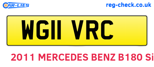 WG11VRC are the vehicle registration plates.