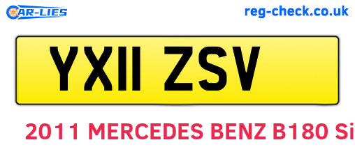 YX11ZSV are the vehicle registration plates.
