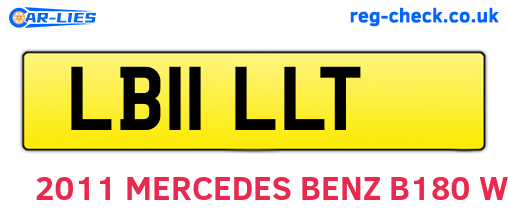 LB11LLT are the vehicle registration plates.