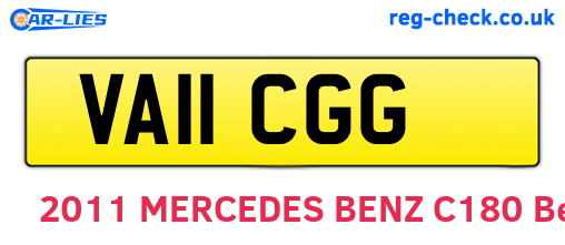 VA11CGG are the vehicle registration plates.