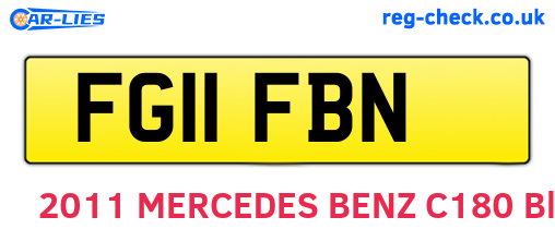 FG11FBN are the vehicle registration plates.