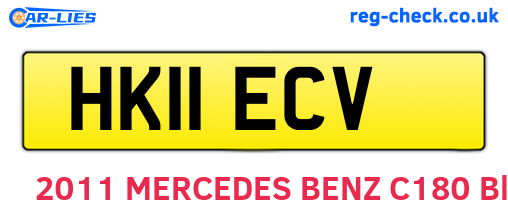 HK11ECV are the vehicle registration plates.