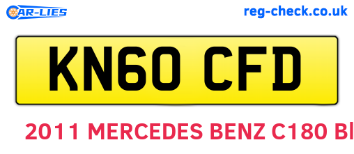 KN60CFD are the vehicle registration plates.