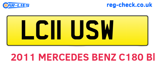 LC11USW are the vehicle registration plates.