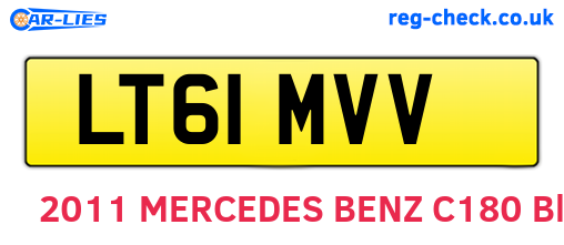LT61MVV are the vehicle registration plates.