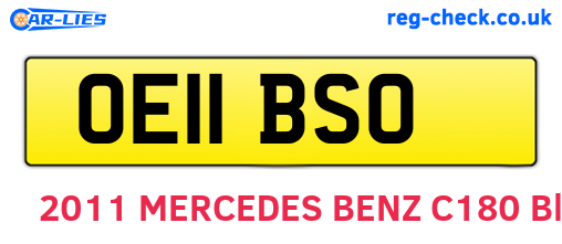 OE11BSO are the vehicle registration plates.