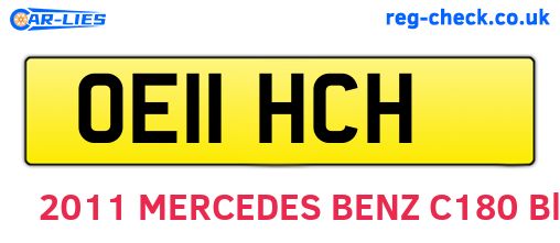 OE11HCH are the vehicle registration plates.