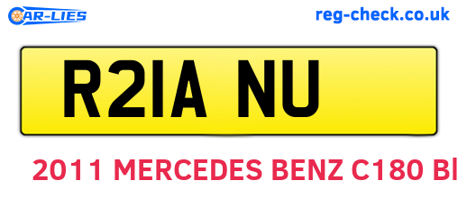 R21ANU are the vehicle registration plates.