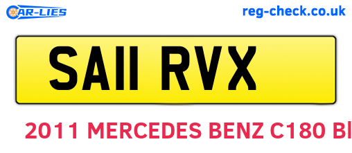SA11RVX are the vehicle registration plates.