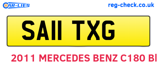 SA11TXG are the vehicle registration plates.