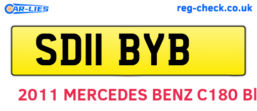 SD11BYB are the vehicle registration plates.
