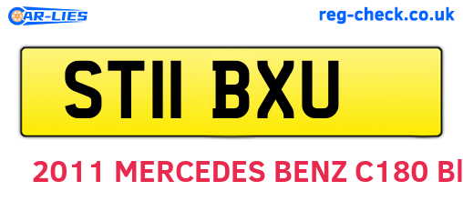 ST11BXU are the vehicle registration plates.
