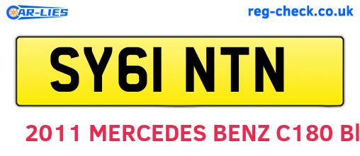SY61NTN are the vehicle registration plates.