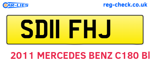 SD11FHJ are the vehicle registration plates.