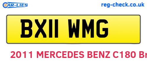 BX11WMG are the vehicle registration plates.