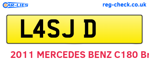 L4SJD are the vehicle registration plates.