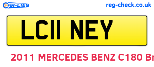 LC11NEY are the vehicle registration plates.