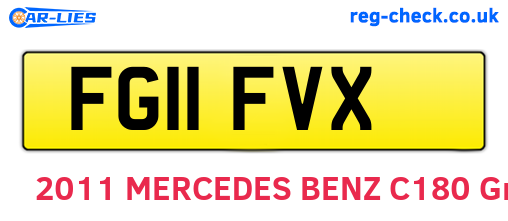 FG11FVX are the vehicle registration plates.