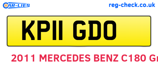 KP11GDO are the vehicle registration plates.