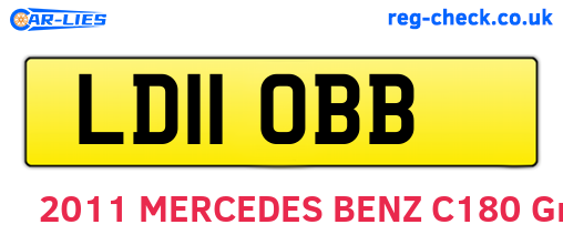 LD11OBB are the vehicle registration plates.