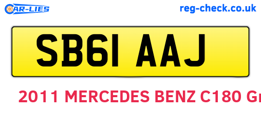 SB61AAJ are the vehicle registration plates.