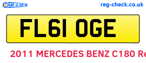 FL61OGE are the vehicle registration plates.