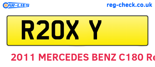 R2OXY are the vehicle registration plates.