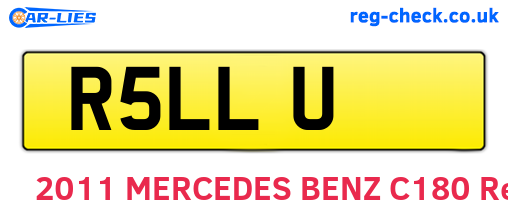 R5LLU are the vehicle registration plates.